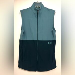 Under Armor Men’s Green Full Zip Sleeveless Vest Sz Med